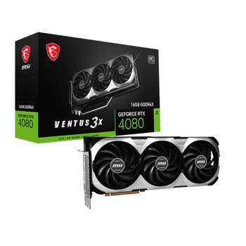 Видео карта Nvidia GF RTX 4080, 16GB, MSI VENTUS 3X OC, PCI-E 4.0, GDDR6X, 256-bit, DisplayPort, HDMI | JAR Computers MSI GeForce RTX 4080 16GB VENTUS 3X OC