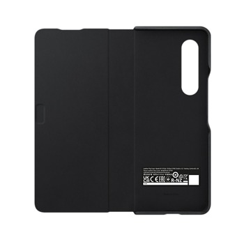 Samsung Galaxy Z Fold3 Leather Flip Cover, Black