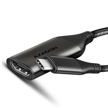 Преходник AXAGON RVC-HI2M, от USB-C(м) към HDMI(ж), черен, 4K@60Hz | JAR Computers Преходник AXAGON RVC-HI2M