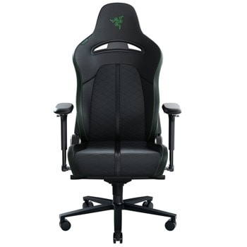 Геймърски стол Razer Enki (RZ38-03720100-R3G1), до 136kg, еко кожа, мемори пяна, метална база, коригиране височина, черен/зелен | JAR Computers Razer - Enki RZ38-03720100-R3G1
