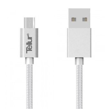 Tellur USB to Micro-USB, 1m silver TLL155131