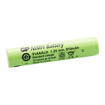 Акумулаторна батерия GP Batteries 91AAALH-B, AAA, 1.2V, 910mAh, NiMH, 1бр. | JAR Computers Акумулаторна батерия 91AAALH-B
