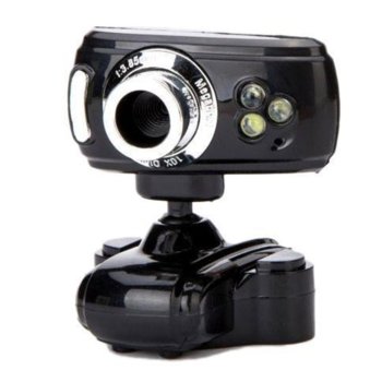 Уеб камера WEBCAM 3 LED 033, микрофон, (640x480/30 Fps), USB, черна image