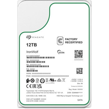 Seagate (Recertified) 12TB IronWolf NAS SATA | JAR Computers Seagate (Recertified) 12TB IronWolf NAS SATA
