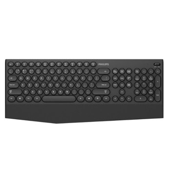 Клавиатура Philips K303, безжична, UK подредба, ниски бутони, черна, Bluetooth image