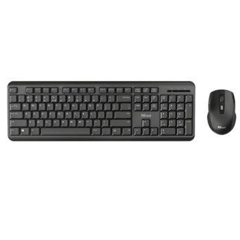 Комплект клавиатура и мишка Trust ODY, безжични, оптична мишка, USB, кирилизирана, черни image