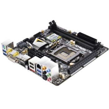 Дънна платка ASRock Z77E-ITX, Z77, LGA1155, DDR3, PCI-E 3.0 (HDMI, DVI, DisplayPort), SB7.1, Lan1000, 2x SATA 6Gb/s RAID 0,1,5,10, WiFi 802.11n, eSATA, 4x USB3.0, mini-ITX | JAR Computers ASRock Z77E-ITX mini-ITX