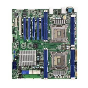 Дънна платка за сървър ASRock Rack EP2C602, LGA2011, DDR3 R/LR ECC and UDIMM, 3x LAN1000, 2x SATA 6Gb/s, 8x SATA 3Gb/s, 4x SATA 6Gb/s, RAID 0, 1, 5, 10, RAID 0, 1, 10, 2x USB 2.0, SSI EEB | JAR Computers ASRock Rack EP2C602