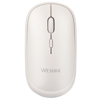 Мишка Wesdar X63 White, оптична (1600dpi), безжична, бяла, 4 бутона image