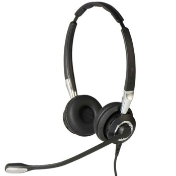 Слушалки Jabra BIZ 2400 II IP QD Duo NC Wideband 2489-820-209, QD кабел, високоговорители с Wideband/ HD Voice честота, професионални за офиси и кол центрове, черни | JAR Computers Jabra BIZ 2400 II IP QD Duo NC Wideband