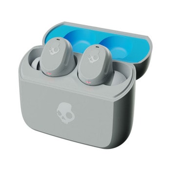 Слушалки Skullcandy Mod True Wireless Light Gray/Blue, безжични, микрофон, тип "тапи", до 7 часа време на работа, Bluetooth, сиви | JAR Computers Skullcandy Mod True Wireless Light Gray/Blue