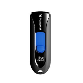 Памет 16GB USB Flash Drive, Transcend JetFlash 790, USB 3.0, черна/синя | JAR Computers Transcend 16GB JETFLASH 790, USB 3.0, black