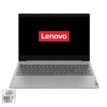 Лаптоп Lenovo IdeaPad 3 15IIL05 (81WE00R3RM)(сив), четириядрен Ice Lake Intel Core i7-1065G7 1.3/3.9 GHz, 15.6" (39.62 cm) Full HD TN Display, (HDMI), 8GB DDR4, 256GB SSD, 2x USB 3.1, No OS image