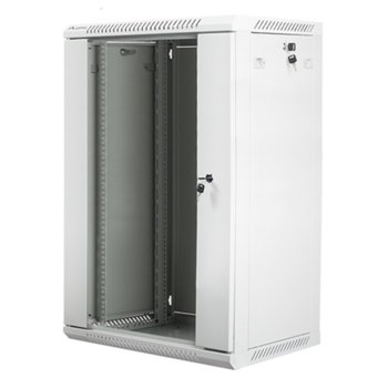 Комуникационен шкаф Lanberg WF01-6418-10S, 19", 18U, 600 x 450 x 907, сив | JAR Computers Lanberg WF01-6418-10S