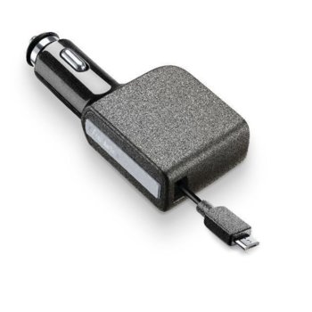 Зарядно за кола Cellularline 4550, от авт. запалка към Micro-USB(м), 10W/2A, ролетно, черно | JAR Computers Cellularline IT4550 2А 12/24V microUSB