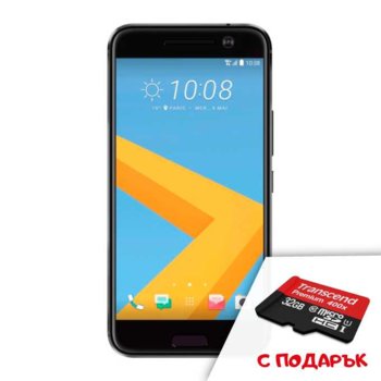 HTC 10 Carbon Grey + Transcend 32GB micro SDHC