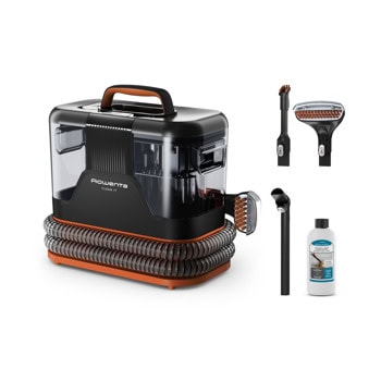 Уред за премахване на петна Rowenta IN5011, вертикален, 400W, 1800ml капацитет на резервоара, черно-оранжев | JAR Computers Rowenta IN5011