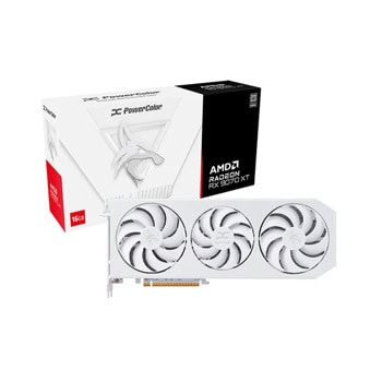 Видео карта AMD Radeon RX 9070 XT, 16GB, PowerColor Hellhound Spectral White, OC, PCI-E 5.0, GDDR6, 256-bit, DisplayPort, HDMI | JAR Computers PowerColor RX9070XT 16G-L/OC/WHITE
