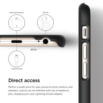 Elago S6P Slim Fit 2 Case + HD Clear Film black