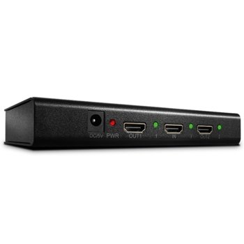 HDMI сплитер Lindy LNY-38240, от 1x HDMI(ж) към 2x HDMI(ж), до Ultra HD резолюция | JAR Computers LINDY LNY-38240