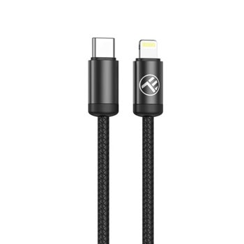 Кабел Tellur TLL155781, от USB C(м) към Lightning(м), 1m, 27W, черен | JAR Computers Tellur TLL155781