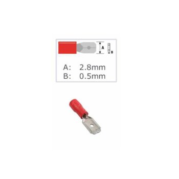 Кабелна обувка Fast On ST-071/st-061, 100 бр., червена | JAR Computers Fast On ST-071 / st-061 Blue