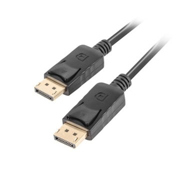 Кабел Lanberg CA-DPDP-10CC-0005-BK, от DisplayPort(м) към DisplayPort(м), 0.5m, черен | JAR Computers Lanberg CA-DPDP-10CC-0005-BK