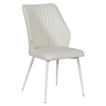 Трапезен стол Carmen Y, до 100kg., силиконова кожа, прахово боядисана метална база, шампанско | JAR Computers Carmen силиконова кожа - шампанско