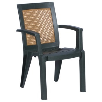 Градински стол Carmen Mimoza, до 100кг. макс. тегло, полипропилен, тъмнозелен image