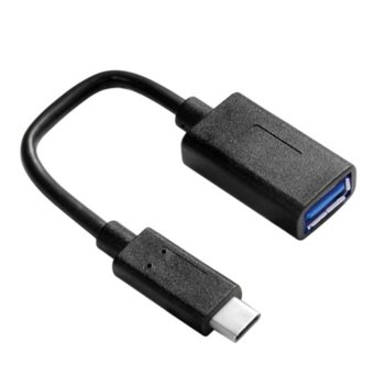 Кабел Roline 11.99.9030, от USB 3.1 C(м) към USB A(ж), OTG, 0.15m, черен image