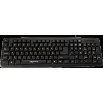 Клавиатура RoxPower K-365, 107 бутона, безшумни бутони, ергономичен дизайн, черна, USB | JAR Computers RoxPower K-365 USB