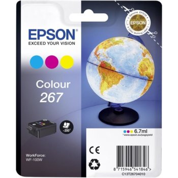 Мастило за Epson WF-100W - C13T26704010 - C/Y/M - 6.7ml | JAR Computers Epson (C13T26704010) C/Y/M