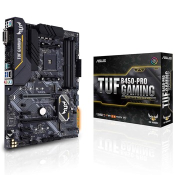 Дънна платка Asus TUF B450-PRO Gaming, B450, AM4, DDR4, PCI-E (HDMI&DVI)(CFX), 4x SATA 6Gb/s, 1x M.2 slot, 2x USB 3.1 (Gen 2), ATX | JAR Computers ASUS TUF B450-PRO GAMING