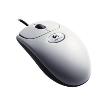 Logitech B58, оптична (400dpi), бяла, USB