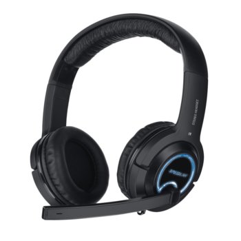 Слушалки Speedlink XANTHOS, гейминг, микрофон, дълбок бас, LED подсветка, черни | JAR Computers Speedlink XANTHOS SL-4475-BK