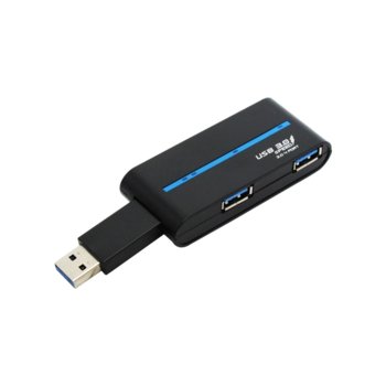 USB хъб 12060, USB 3.0, 4x USB 2.0, черен image