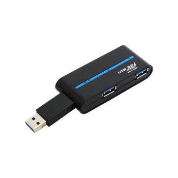 USB Хъб 12060, 4 порта, от USB Type-A към 4x USB 3.0 Type-A, черен | JAR Computers USB хъб 12060 USB 3.0 4 Порта Бял
