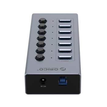 USB хъб Orico BT2U3-7AB-EU-GY-BP