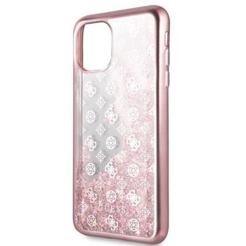 Guess Peony Liquid Glitter iPhone 11 Pro Max pink