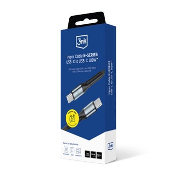 3mk hyper cable n-series usb-c to usb-c 100w 1m | JAR Computers 3mk hyper cable n-series usb-c to usb-c 100w 1m