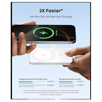 Anker Qi2 Nano MagSafe Wireless Ultra Slim White | JAR Computers Anker Qi2 Nano MagSafe Wireless Ultra Slim White