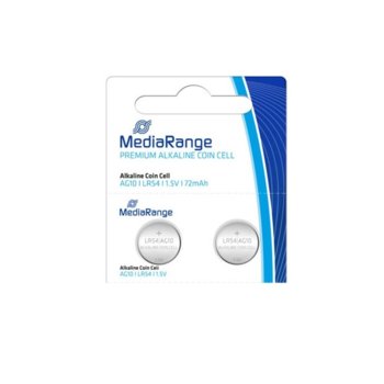 Батерии алкални MediaRange Premium Coin Cells MRBAT112 AG10 (LR54), 1.5V, 72mAh, 1бр. | JAR Computers MediaRange PREMIUM COIN CELLS AG10 1.5V LR54