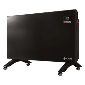 Конвектор Елдом RH01F20W-B, 2000W, за помещения до 22m2, Wi-Fi управление, функция за интелигентно засичане на отворен прозорец, защита против пpeoбpъщaнe, двойна зaщитa пpoтив пpeгpявaнe, черен | JAR Computers Елдом RH01F20W-B