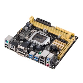 Дънна платка Asus H87I-PLUS, H87, LGA1150, DDR3, PCI-E 3.0 (HDMI & DVI), SB7.1, Lan1000, 6xSATA 6Gb/s RAID 0,1,5,10, 4xUSB3.0, mini-ITX | JAR Computers Asus H87I-PLUS