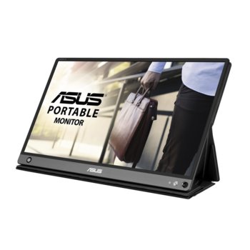 Монитор Asus ZenScreen Go MB16AHP, преносим, 15.6" (39.6cm) IPS панел, Full HD, 700:1, 220 cd/m2, USB-C, Micro HDMI, 7800mAh батерия | JAR Computers Asus ZenScreen Go MB16AHP
