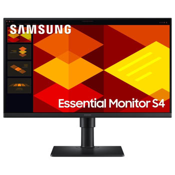Монитор Samsung Essential Monitor S4 S40GD LS-24D406GAU (2025), 24" (60.96 cm) IPS панел, 100Hz, Full HD, 5ms, 250 cd/m2, DisplayPort, HDMI, USB | JAR Computers Samsung LS24D406GA LS24D406GAUXEN