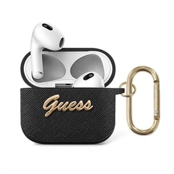 Guess Airpods 3 Saffiano Metal Logo GUA3SASMK