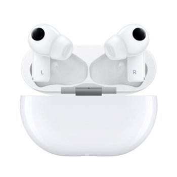 Слушалки Huawei FreeBuds Pro (White), безжични, микрофон, Bluetooth, до 7 часа време за слушане, Noise Cancellation, бели | JAR Computers Huawei FreeBuds Pro White