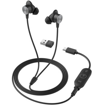 Logitech Zone Wired Earbuds GRAPHITE 981-001009