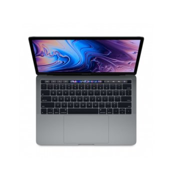 Лаптоп Apple MacBook Pro 13 (MUHN2ZE/A_Z0W400090/BG)(сив), четириядрен Coffee Lake Intel Core i5-8257U 1.4/3.9 GHz, 13.3" (33.78 cm) Retina IPS LED-backlit Display, (Thunderbolt 3), 8GB, 128GB SSD, macOS Mojave, 1.37 kg БГ клавиатура | JAR Computers Apple MacBook Pro 13 TouchB BG keyboard